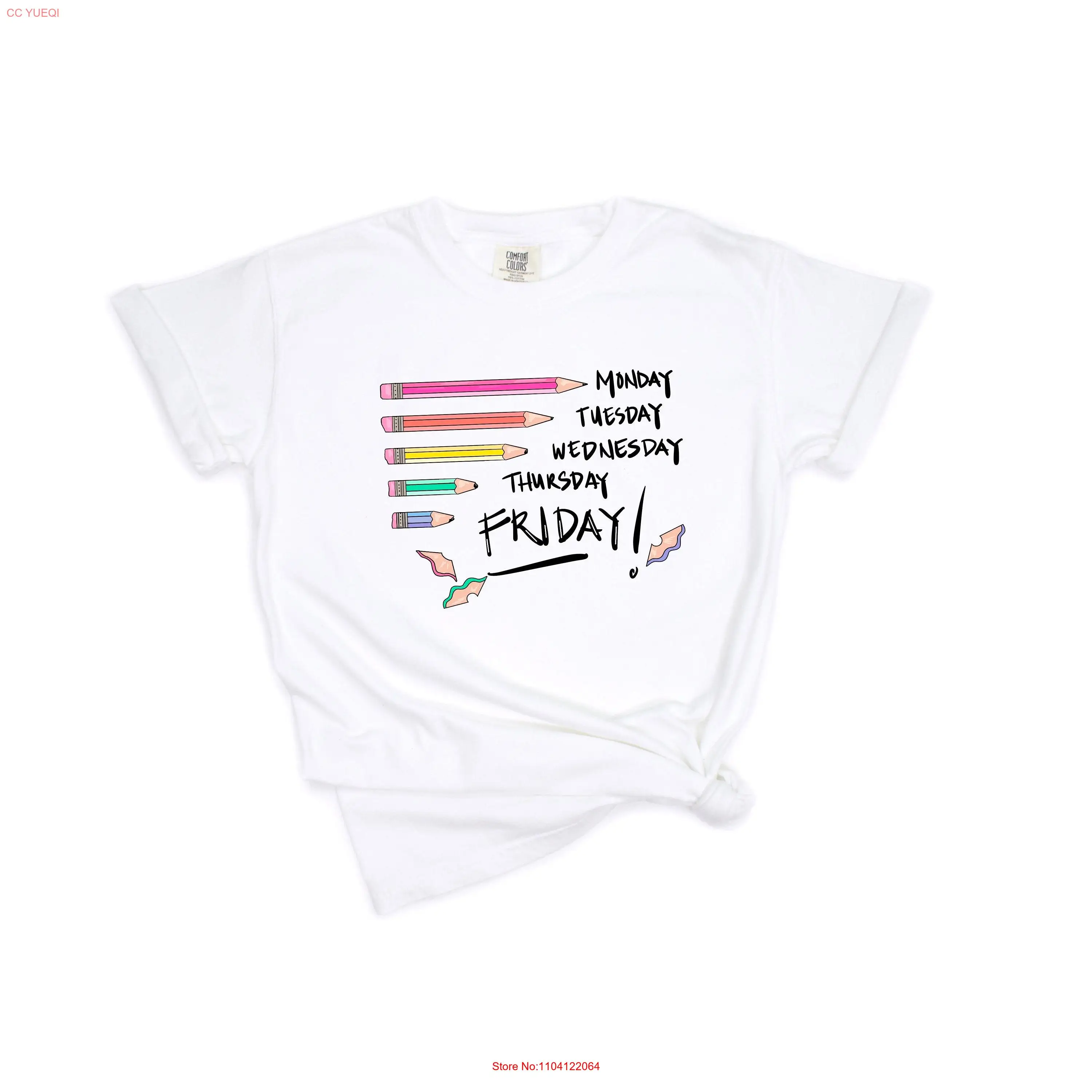 Футболка «Дни недели» учителя с длинными или короткими рукавами 
Футболка «Дни недели» учителя с длинными или короткими рукавами