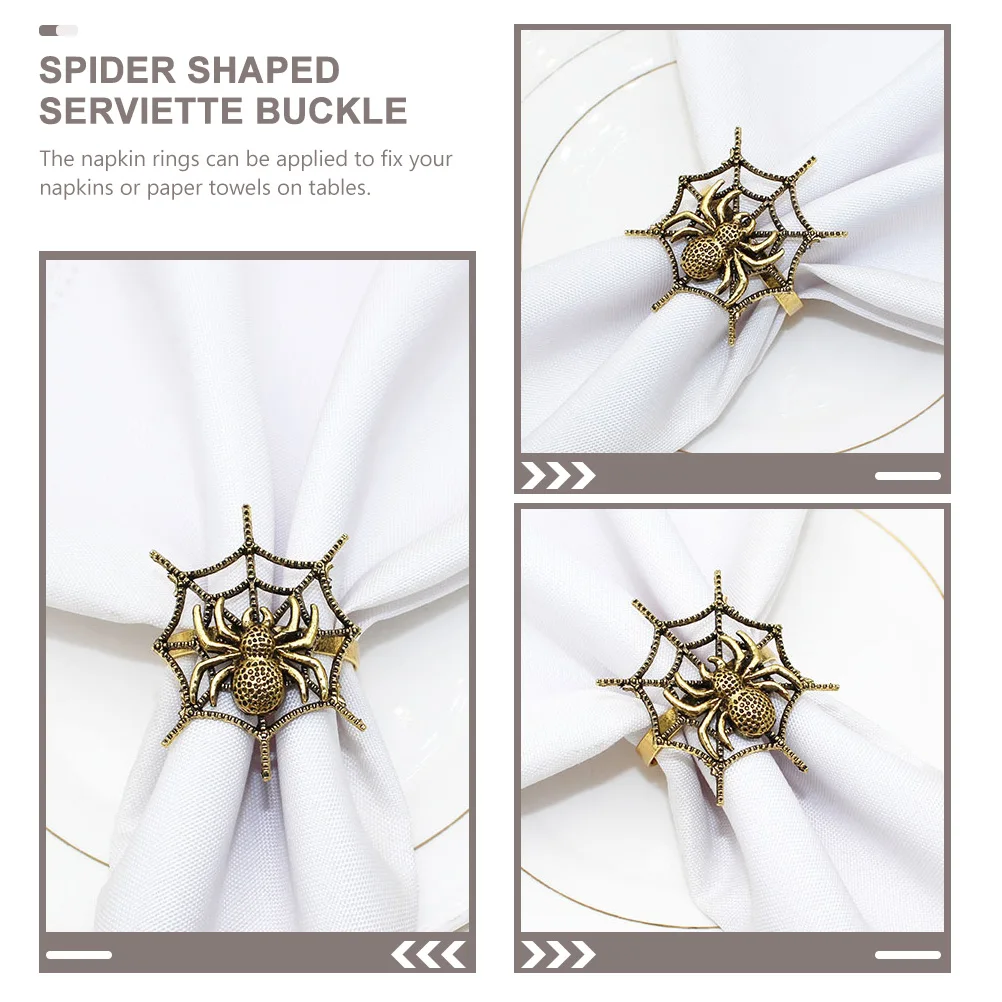 6pcs Creative Spider Festival Accessory Shaped Serviette Buckles Party Serviette Ring Table Decoration Colorful Household
6pcs Creative Spider Festival Accessory Shaped Serviette Buckles Party Serviette Ring Table Decoration Colorful Household
