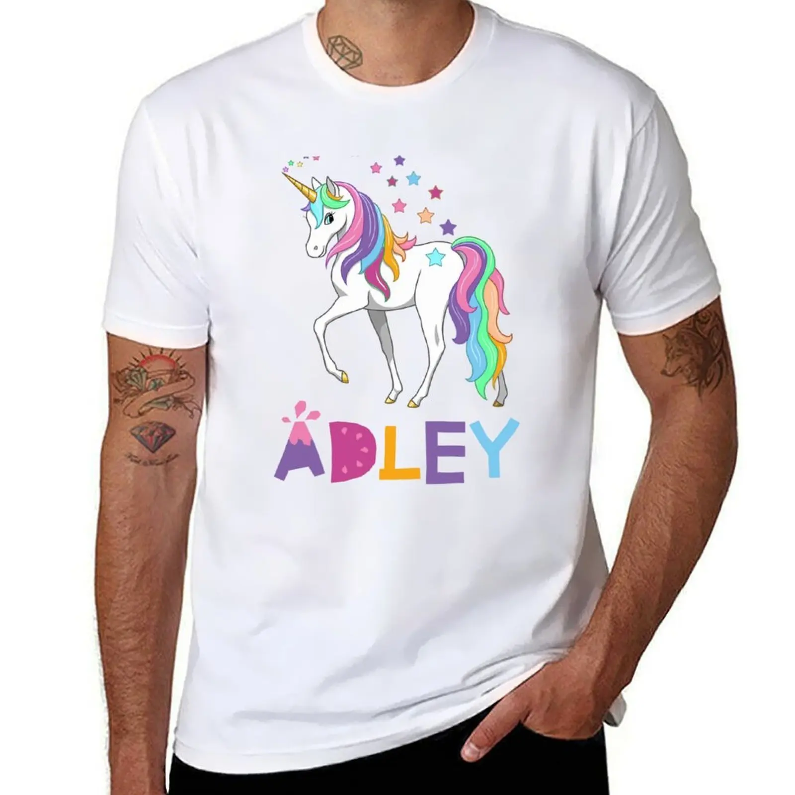 A For Adley - Adley, Rainbow Unicorn T-Shirt t shirts cotton 100% essential t shirt T-Shirt
A For Adley - Adley, Rainbow Unicorn T-Shirt t shirts cotton 100% essential t shirt T-Shirt