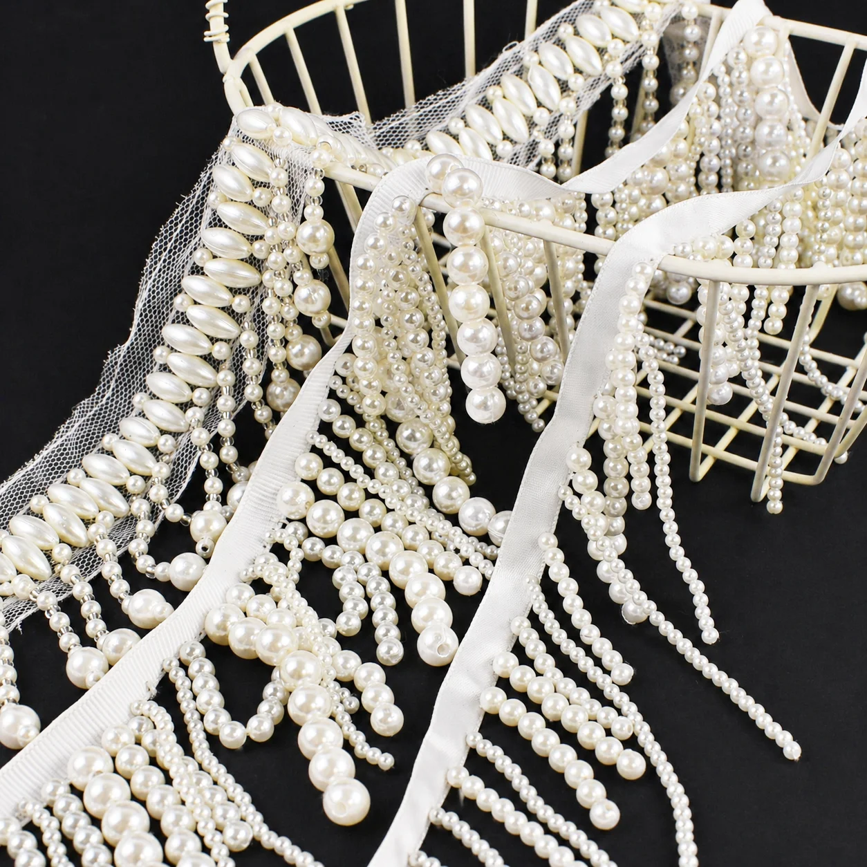 1/2Yards Pearl Beaded Tassel Fringe for Sewing Clothes Dress Decor Trim Ribbon Sofa Curtain Trimming DIY Accessories Supplies
1/2Yards Pearl Beaded Tassel Fringe for Sewing Clothes Dress Decor Trim Ribbon Sofa Curtain Trimming DIY Accessories Supplies