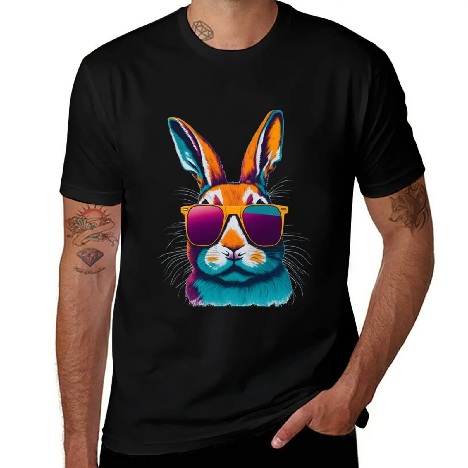 A punk rabbit wearing glasses. T-Shirt man t shirt graphic t shirt man designer t shirt man cotton T-shirt
A punk rabbit wearing glasses. T-Shirt man t shirt graphic t shirt man designer t shirt man cotton T-shirt