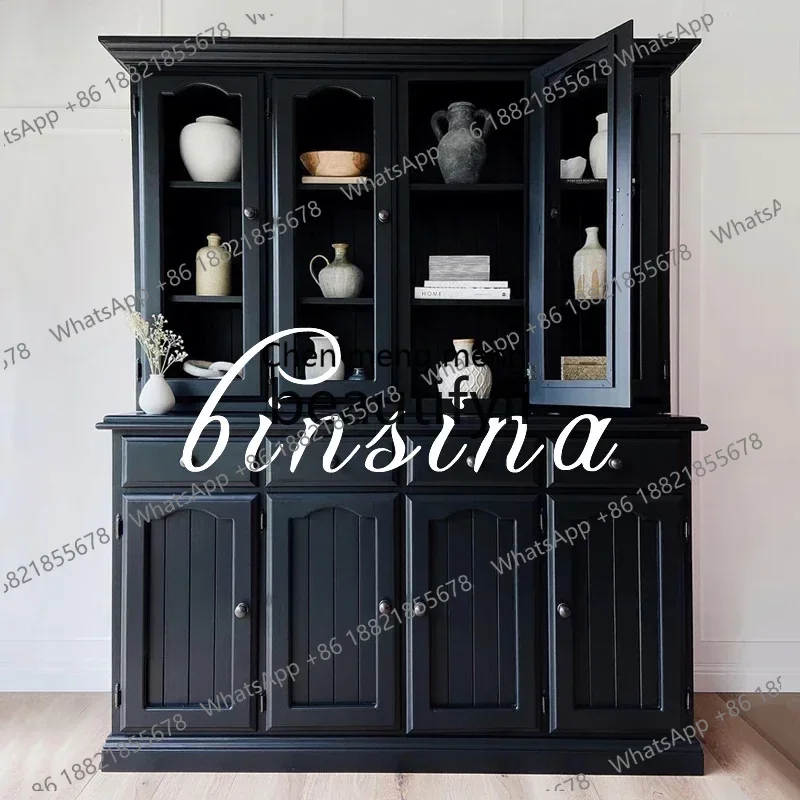 NQ09Черный шкафчик из цельного дерева/многофункциональный боковой шкаф/книжный шкаф для хранения в ресторане
NQ09Черный шкафчик из цельного дерева/многофункциональный боковой шкаф/книжный шкаф для хранения в ресторане