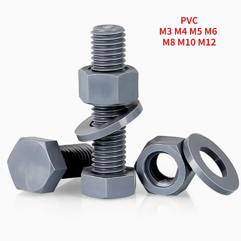 10-60sets Grey PVC Outer Hexagon Screw Nut Washer Combination Set Hex Head Screw Plastic Insulated Bolt M3 M4 M5 M6 M8 M10 M12
10-60sets Grey PVC Outer Hexagon Screw Nut Washer Combination Set Hex Head Screw Plastic Insulated Bolt M3 M4 M5 M6 M8 M10 M12