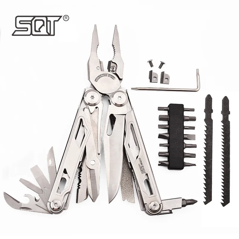 SQT MQ23 15-In-1 Stainless Steel Multitool Outdoor Multifunctional Camping Survival Tactical Pliers Industrial Grade Multi Pocke
SQT MQ23 15-In-1 Stainless Steel Multitool Outdoor Multifunctional Camping Survival Tactical Pliers Industrial Grade Multi Pocke
