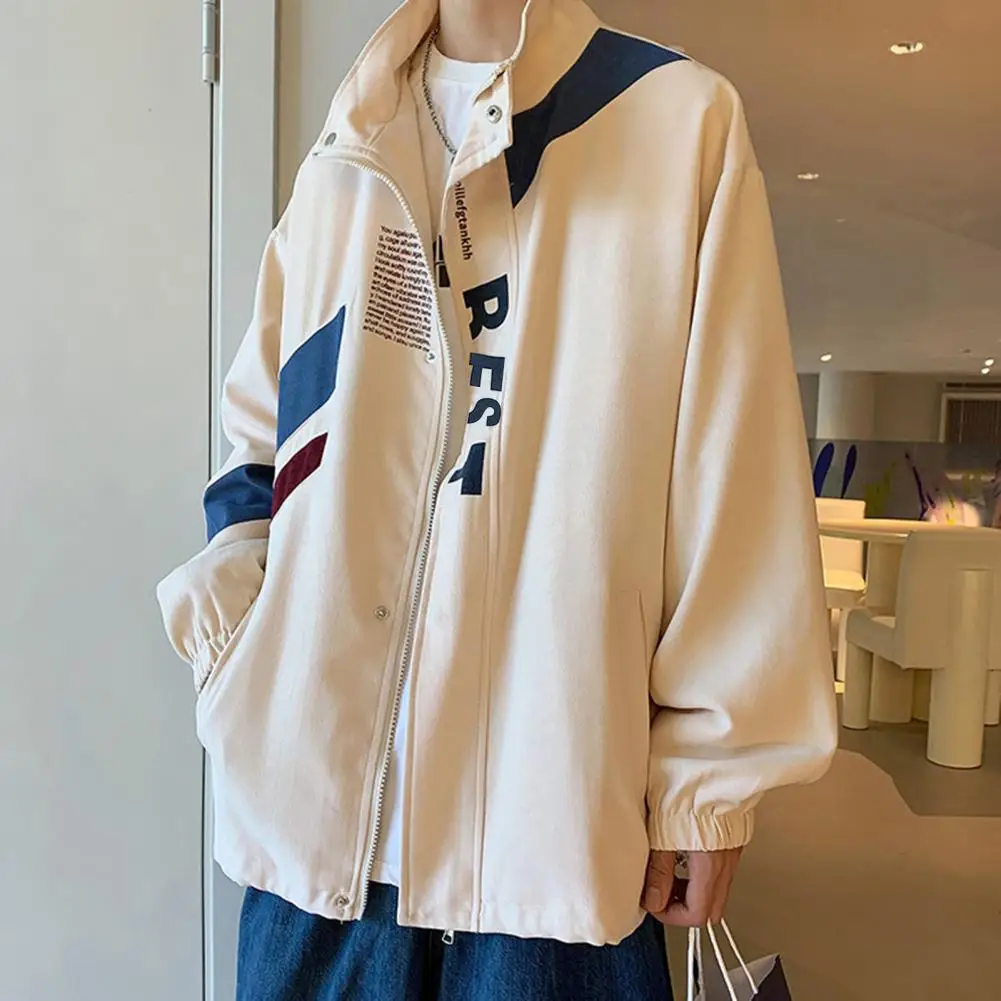 Bomber Jacket Men Letter Printed Outerwear Streetwear Spring Autumn Trench Coat Letter Print Loose Windbreaker Coat ropa hombre
Bomber Jacket Men Letter Printed Outerwear Streetwear Spring Autumn Trench Coat Letter Print Loose Windbreaker Coat ropa hombre