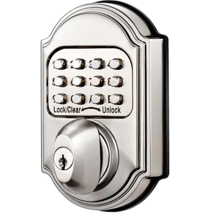 Keyless Entry Keypad Deadbolt Door Lock Zinc Alloy Sabbath Lock Commercial Grade 1 Rekeyable 100% Mechanical Shabbos Lock- No R
Keyless Entry Keypad Deadbolt Door Lock Zinc Alloy Sabbath Lock Commercial Grade 1 Rekeyable 100% Mechanical Shabbos Lock- No R