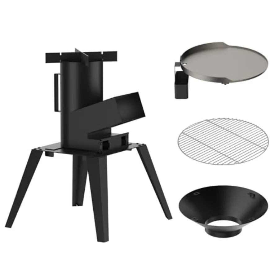 3в1 комплект походной ракетной печи с решеткой для барбекю, подставкой для горшков, портативной дровяной печи со съемной подставкой, снаряжение для кемпинга для O
3в1 комплект походной ракетной печи с решеткой для барбекю, подставкой для горшков, портативной дровяной печи со съемной подставкой, снаряжение для кемпинга для O