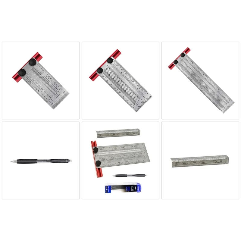 T-Rule Precisions Marking 3/6/12Inch StainlessSteel Woodworking Marking Scribing Line Woodwork Square Measuring Tool
T-Rule Precisions Marking 3/6/12Inch StainlessSteel Woodworking Marking Scribing Line Woodwork Square Measuring Tool