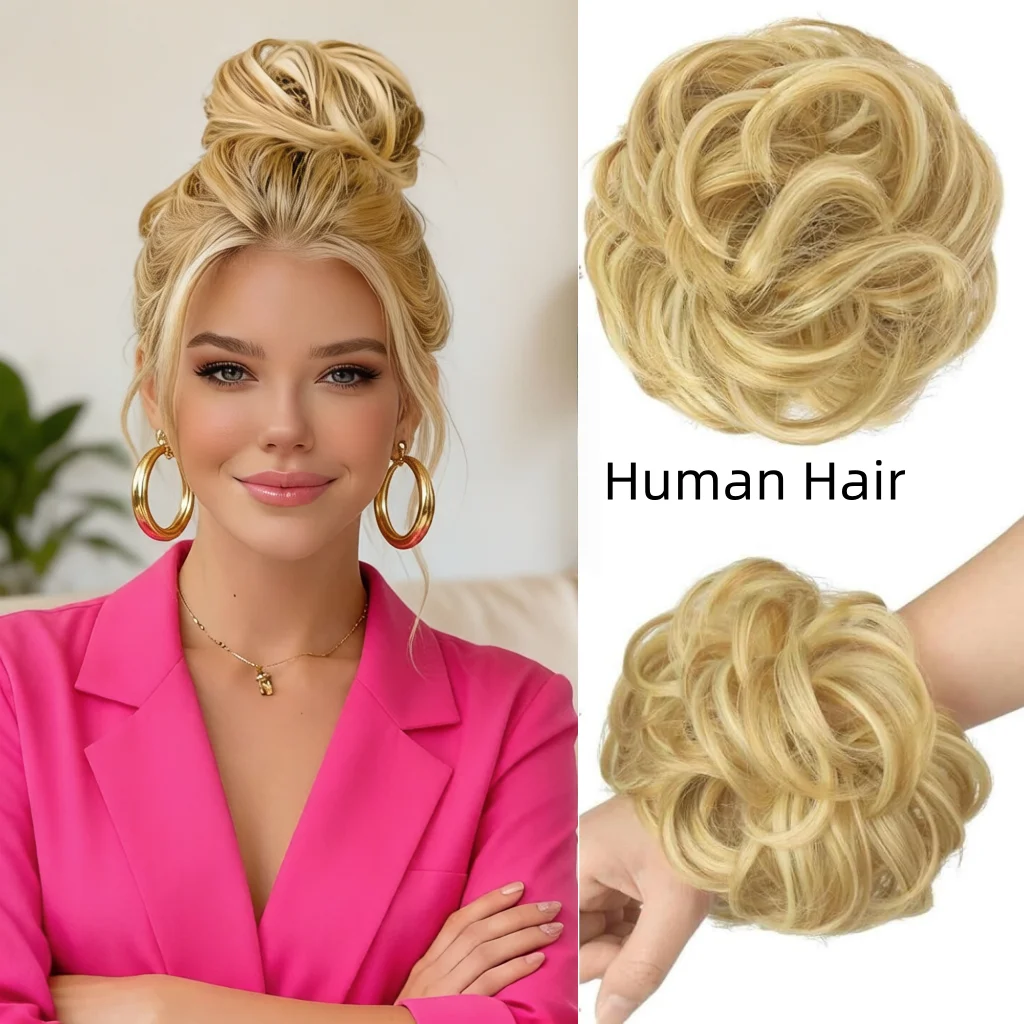 1pcs Remy Human Hair Messy Afro Curly Bun Scrunchies Wrap Around Updo Hair Piece for Women
1pcs Remy Human Hair Messy Afro Curly Bun Scrunchies Wrap Around Updo Hair Piece for Women