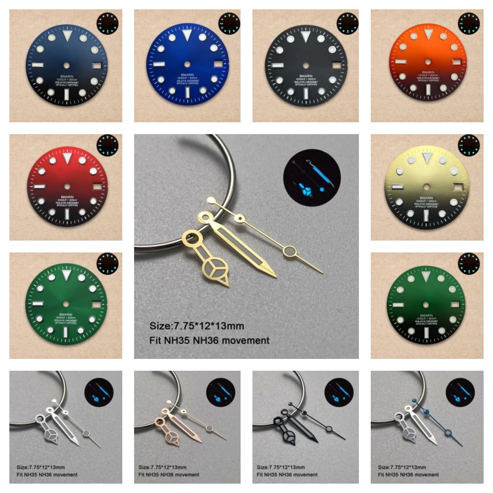 28.5mm S Logo SUB Gradient Dial Fit NH35/NH36/4R/7S Movement Ice High Quality Blue Luminous Watch Modification Accessories
28.5mm S Logo SUB Gradient Dial Fit NH35/NH36/4R/7S Movement Ice High Quality Blue Luminous Watch Modification Accessories