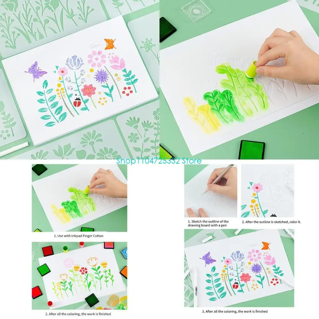 P5EA 8Pcs Drawing Templates Multipurpose Scrapbooking Templates For Handmade Cards
P5EA 8Pcs Drawing Templates Multipurpose Scrapbooking Templates For Handmade Cards