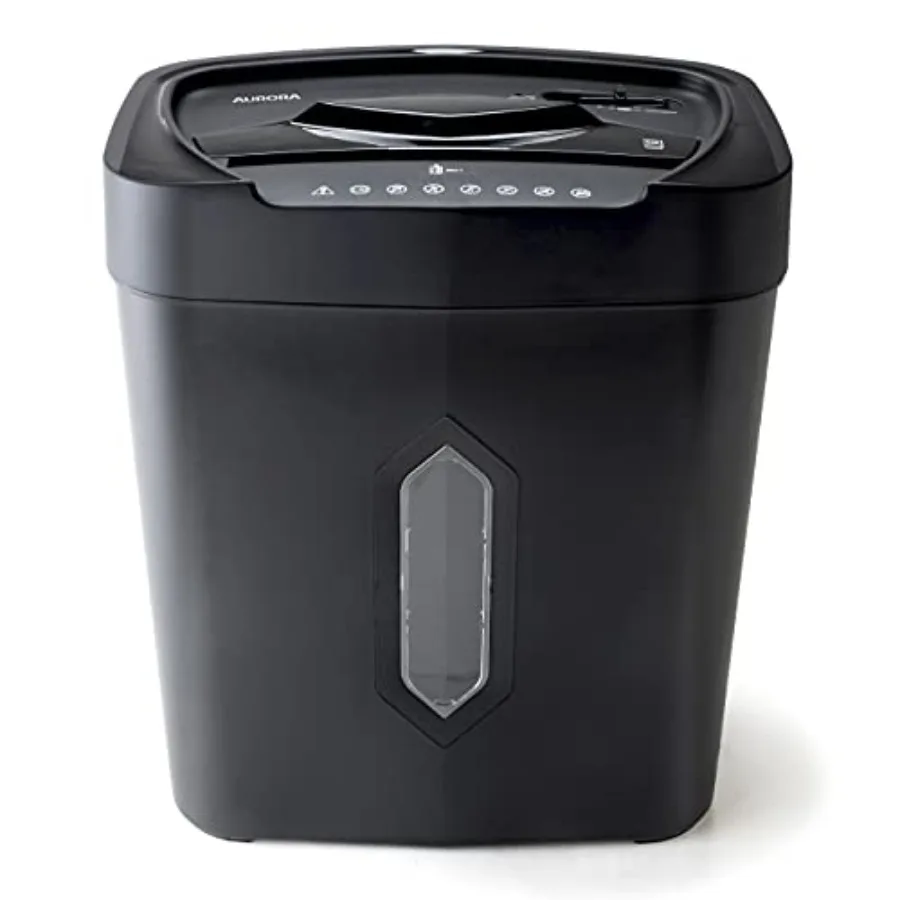 Paper and Credit Card Shredder with 5.2 gal Wastebasket for office use, metal body, black color, high-security cross-cut shredd
Paper and Credit Card Shredder with 5.2 gal Wastebasket for office use, metal body, black color, high-security cross-cut shredd