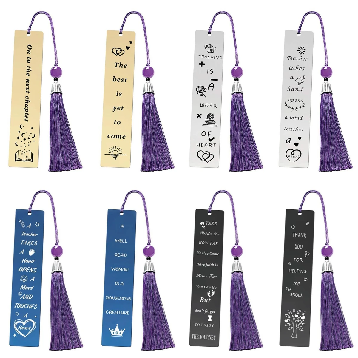 Stainless Steel Bookmark with Tassels Creative Metal Book Page Mark Stationary Student Teacher Gift
Stainless Steel Bookmark with Tassels Creative Metal Book Page Mark Stationary Student Teacher Gift