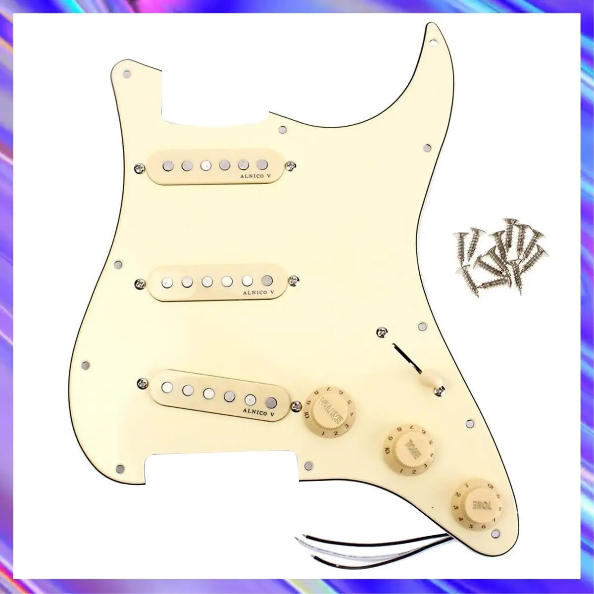 Quality Prewired Pickguard Schrauben Set Classical Prewired Loaded SSS Pickguard Alnico V Pickups In 60S For Fender ST Guitar
Quality Prewired Pickguard Schrauben Set Classical Prewired Loaded SSS Pickguard Alnico V Pickups In 60S For Fender ST Guitar