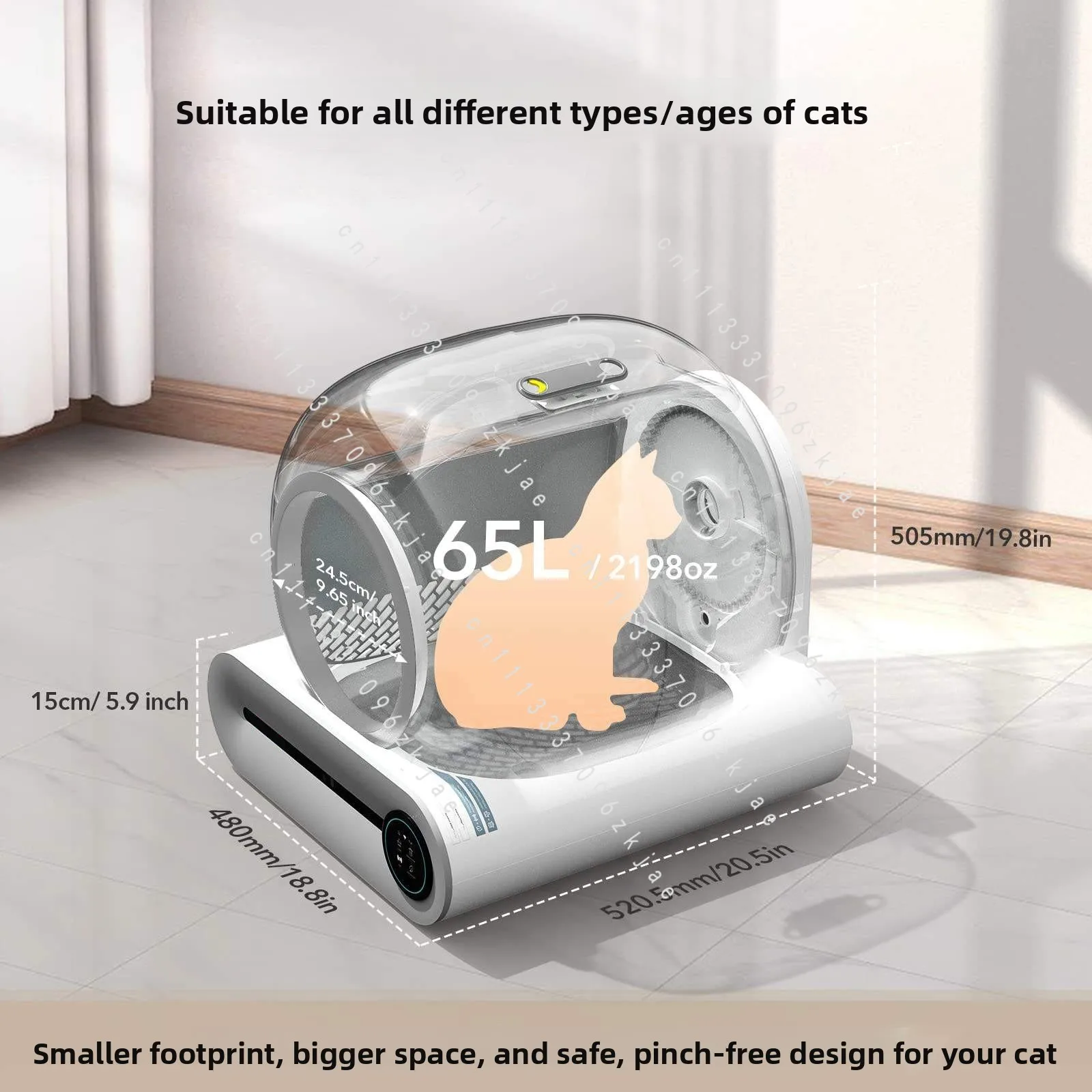 Automatic Smart Cat Litter Box Large Capacity Pet Litter Box Toilet Automatic Cleaning App Pet Litter Box
Automatic Smart Cat Litter Box Large Capacity Pet Litter Box Toilet Automatic Cleaning App Pet Litter Box