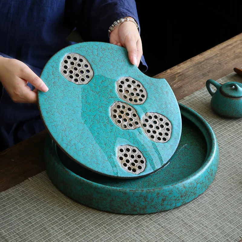 Ceramic Tea Tray Japanese Style Kiln Baked Small Size Spearmint Water Storage Type Bamboo Tea Tray Tea Table Saucer Serving Tray
Ceramic Tea Tray Japanese Style Kiln Baked Small Size Spearmint Water Storage Type Bamboo Tea Tray Tea Table Saucer Serving Tray