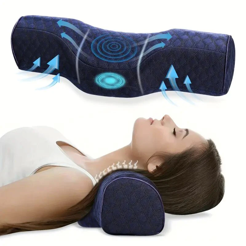 Relieve Neck Discomfort Cervical Pillow Head Massager Pillow Memory Foam Bed Orthopedic Pillow Neck Protection Pillow
Relieve Neck Discomfort Cervical Pillow Head Massager Pillow Memory Foam Bed Orthopedic Pillow Neck Protection Pillow