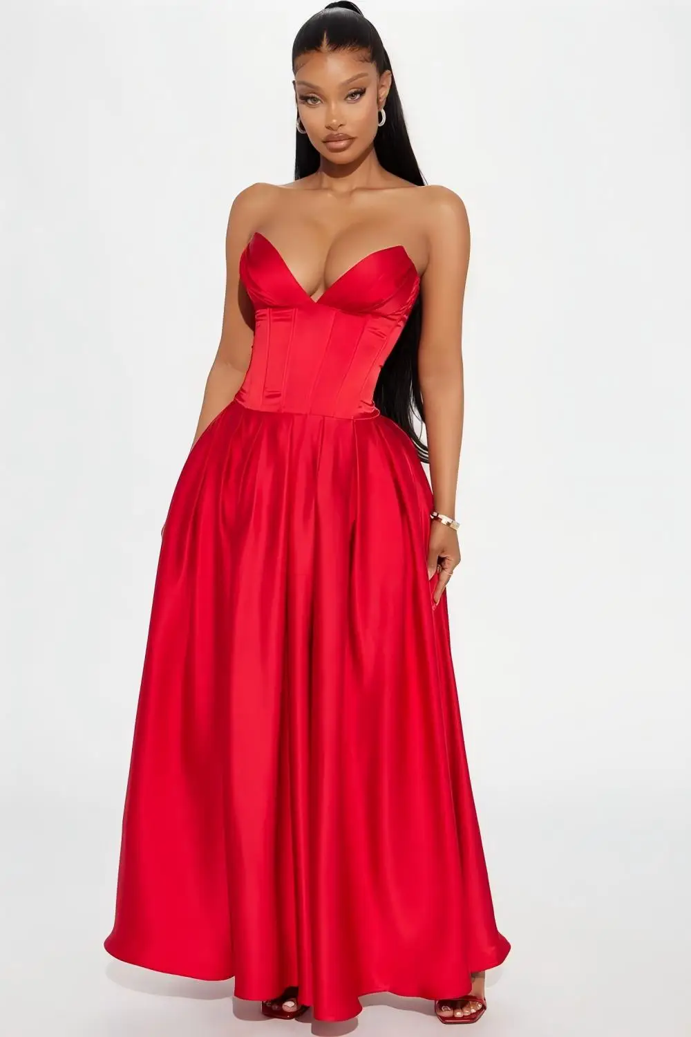 LOVE DORIS 2025 Prom Dress Red Party Dress Deep V-Neck Strapless Croset Ruffles Cocktai Sexy Zipper Ankle Length Costomization
LOVE DORIS 2025 Prom Dress Red Party Dress Deep V-Neck Strapless Croset Ruffles Cocktai Sexy Zipper Ankle Length Costomization