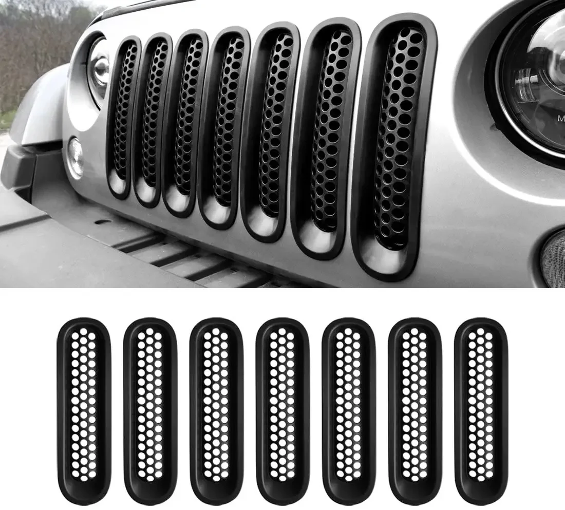 7 шт., передняя решетка радиатора для Jeep Wrangler JK JKU 2007-2015, внешние аксессуары
7 шт., передняя решетка радиатора для Jeep Wrangler JK JKU 2007-2015, внешние аксессуары