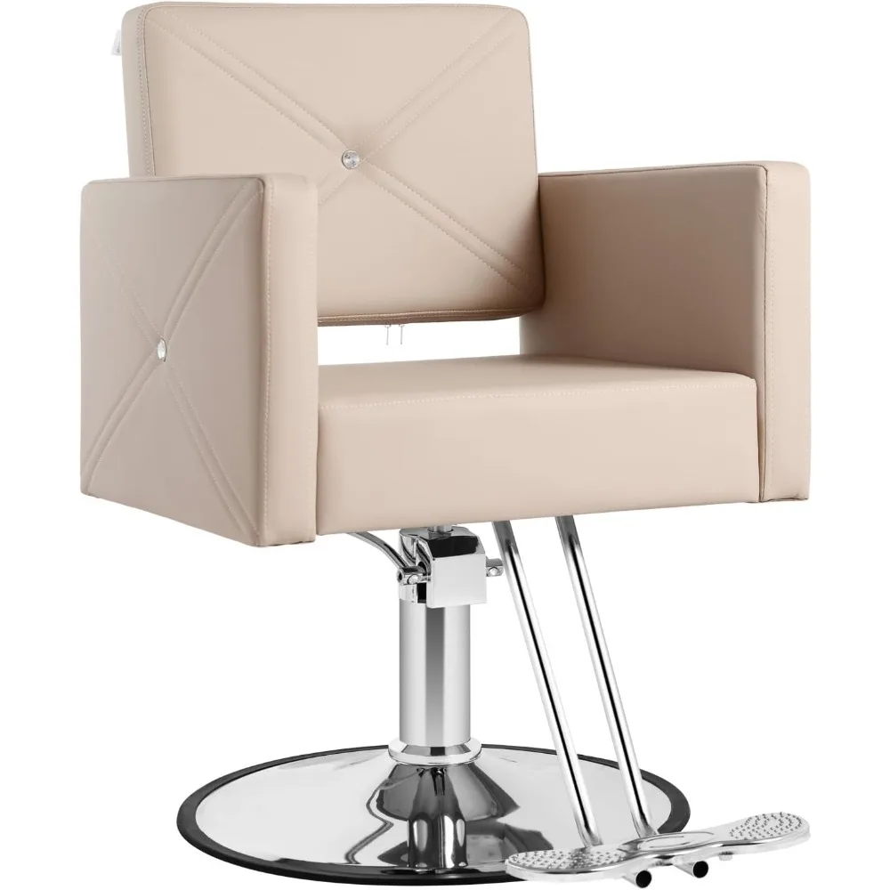 Salon Chair for Hair Stylist, Hair Salon Chair Stylist Barber Chair with Heavy Duty Hydraulic Pump, 360 Degrees Swivel with Lock
Salon Chair for Hair Stylist, Hair Salon Chair Stylist Barber Chair with Heavy Duty Hydraulic Pump, 360 Degrees Swivel with Lock