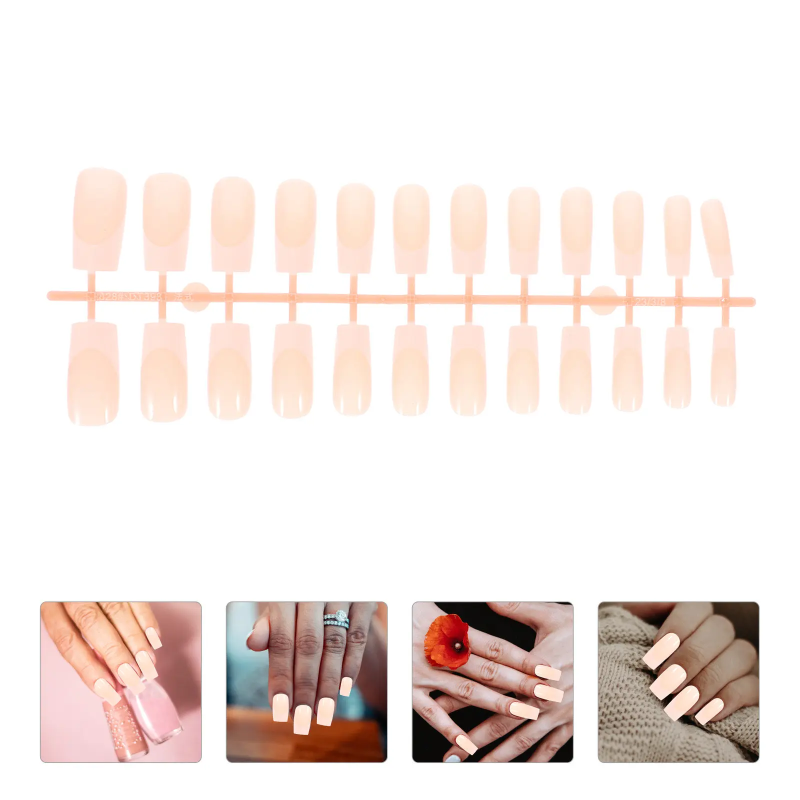 24Pcs French Press on Nails Fake Nails Kit ABS Material Short Medium Full Cover Nail Tips for Women Salon Home Use Pink Classic
24Pcs French Press on Nails Fake Nails Kit ABS Material Short Medium Full Cover Nail Tips for Women Salon Home Use Pink Classic