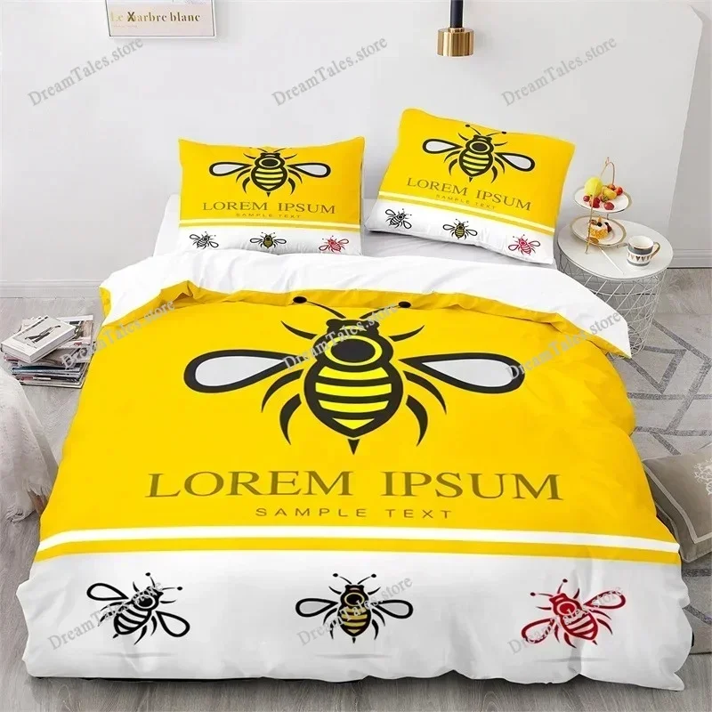 Cartoon Bee Duvet Cover Insect Honeybee Bedding Set Microfiber Wild Animal Comforter Cover King for Teens Boys Kawaii Home Decor
Cartoon Bee Duvet Cover Insect Honeybee Bedding Set Microfiber Wild Animal Comforter Cover King for Teens Boys Kawaii Home Decor