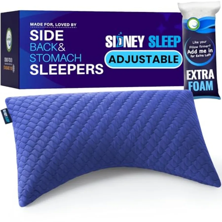 Pillow for Side and Back Sleepers - Comfort for Neck and Shoulder Pain - Adjustable and Customizable Shredded Memory Foam Filli
Pillow for Side and Back Sleepers - Comfort for Neck and Shoulder Pain - Adjustable and Customizable Shredded Memory Foam Filli