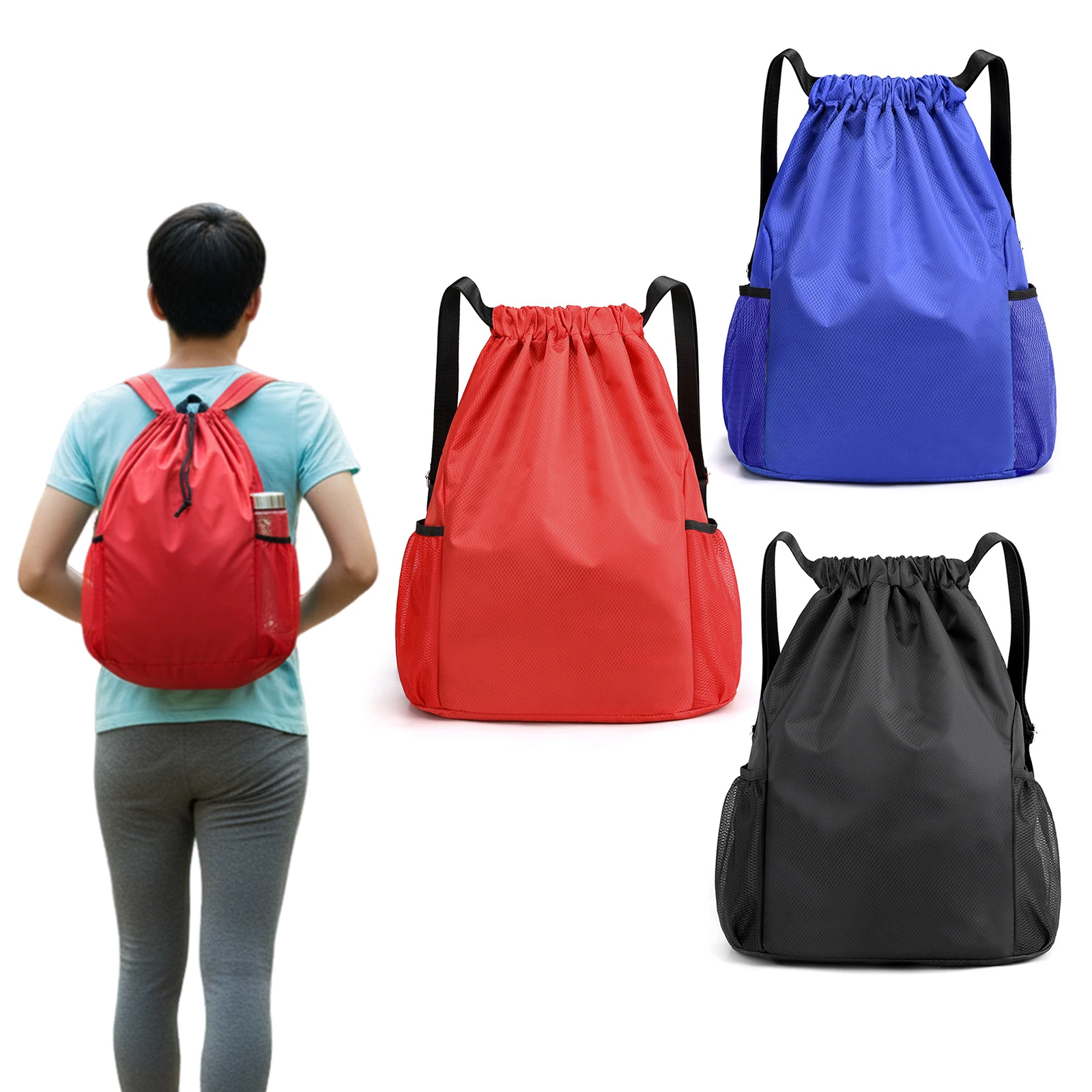 Drawstring Backpack Large Capacity Water Resistant Nylon Gym Bag for Travel and Sports Lightweight Sack for Men Women
Drawstring Backpack Large Capacity Water Resistant Nylon Gym Bag for Travel and Sports Lightweight Sack for Men Women
