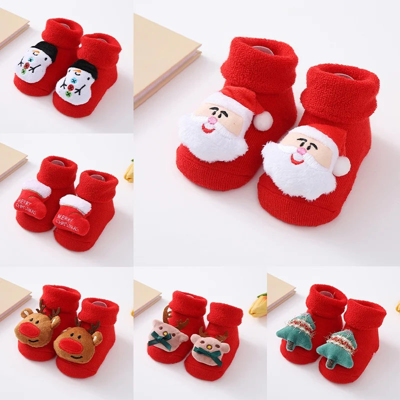 Winter Thick Infant Socks for Girls Boys Christmas New Year's Socks Anti Slip Cotton Short Socks for Newborns 0-1T
Winter Thick Infant Socks for Girls Boys Christmas New Year's Socks Anti Slip Cotton Short Socks for Newborns 0-1T