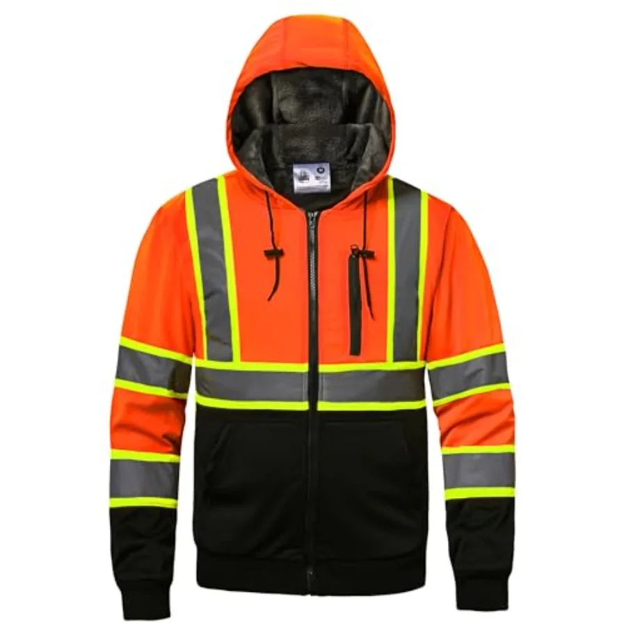 High visibility Hoodie for MenClass3 Hi Vis Hoodie Fleece Lined Reflective Hooded Construction work Hi-Vis Safety Sweatshirt Bo
High visibility Hoodie for MenClass3 Hi Vis Hoodie Fleece Lined Reflective Hooded Construction work Hi-Vis Safety Sweatshirt Bo