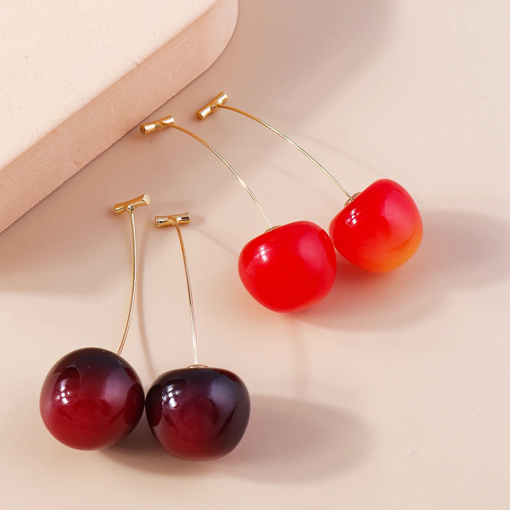 Aihua Fashion Cute Simulation Big Red Cherry Earrings for Women Sweet Dangle Earrings Valentine's Day Femme Bijoux Jewelry Gifts
Aihua Fashion Cute Simulation Big Red Cherry Earrings for Women Sweet Dangle Earrings Valentine's Day Femme Bijoux Jewelry Gifts