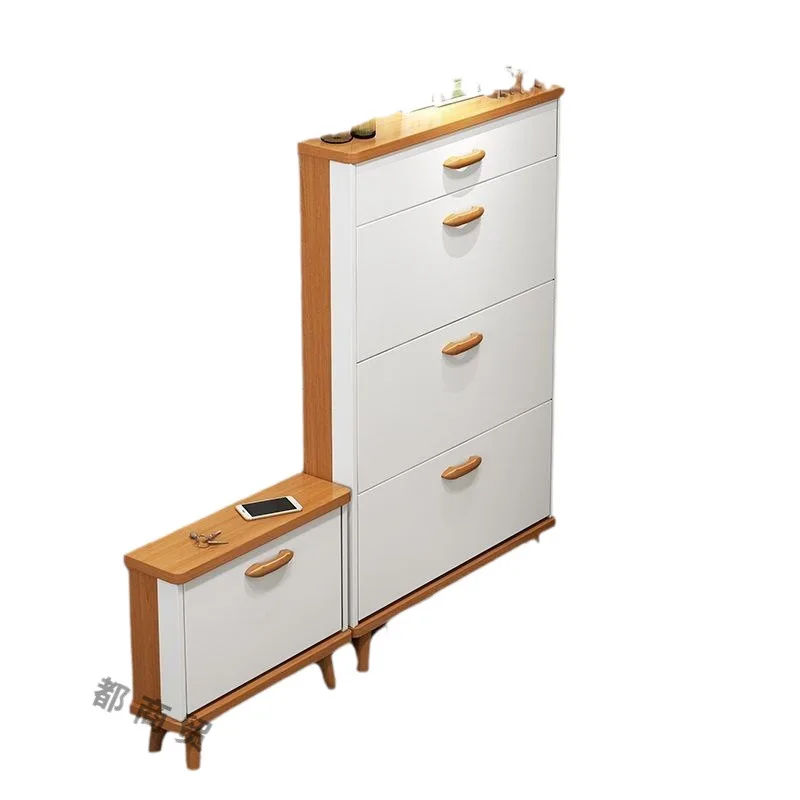 Ultra-thin shoe cabinet household entrance tipping bucket entrance integrated against the wall to save space
Ultra-thin shoe cabinet household entrance tipping bucket entrance integrated against the wall to save space