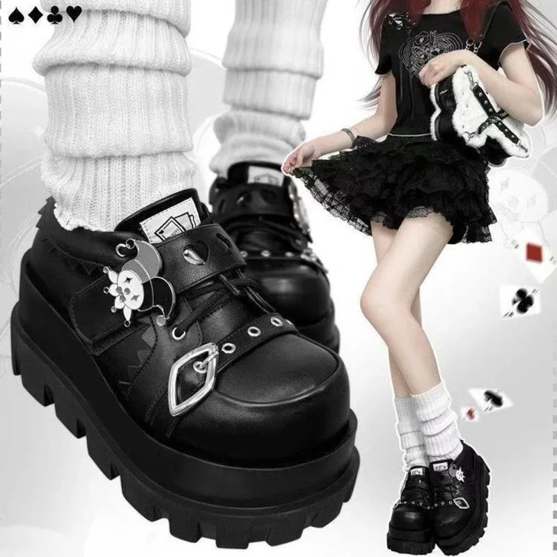 JK Cake Shoes Japan Lolita Denim Kawaii Punk Landmine High Heels Thick Soled Girl Sponge Shoes Increase Height 5-8cm Cake Shoes
JK Cake Shoes Japan Lolita Denim Kawaii Punk Landmine High Heels Thick Soled Girl Sponge Shoes Increase Height 5-8cm Cake Shoes