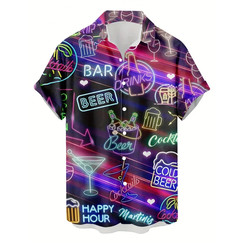 Bar Neon Light Pattern3DPrinted Men's Shirt Casual Personality Hip-Hop Party Street Hawaiian Shirt
Bar Neon Light Pattern3DPrinted Men's Shirt Casual Personality Hip-Hop Party Street Hawaiian Shirt
