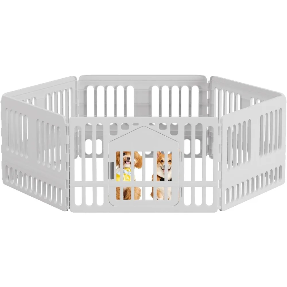 BestPet 24 Inch Dog Playpen, 6-Panel Plastic Pet Playpen with Door, Indoor Puppy Exercise Pen, Large Space Dog Fence for Small Medium Dogs, No Assembly Required, White
BestPet 24 Inch Dog Playpen, 6-Panel Plastic Pet Playpen with Door, Indoor Puppy Exercise Pen, Large Space Dog Fence for Small Medium Dogs, No Assembly Required, White