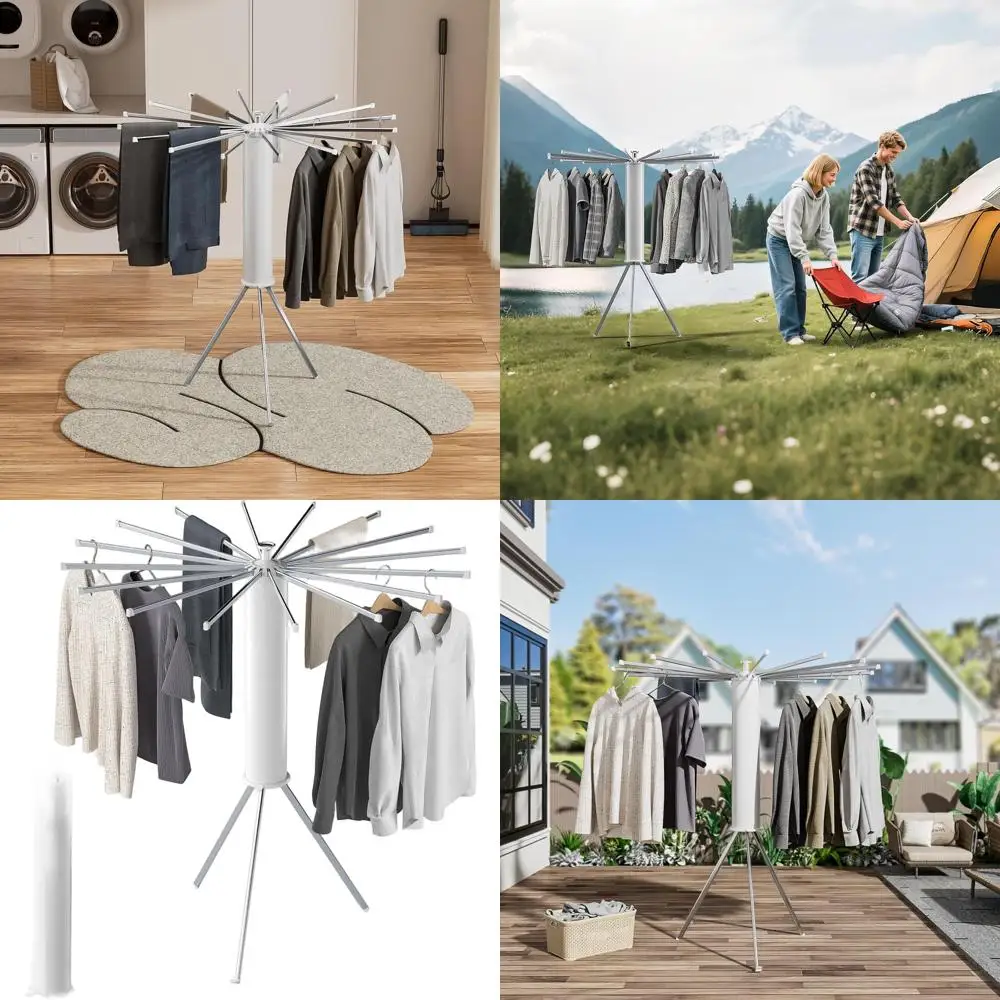 Adjustable Aluminum Clothes Drying Rack - Collapsible, Portable, Indoor/Outdoor Use
Adjustable Aluminum Clothes Drying Rack - Collapsible, Portable, Indoor/Outdoor Use