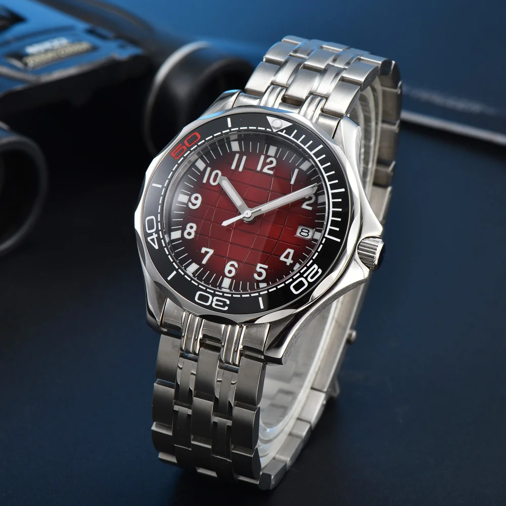 Men's Automatic Mechanical Watch Vintage Classic Black Light Red Dial Ceramic Bezel Stainless Steel Case Strap NH35A Movement
Men's Automatic Mechanical Watch Vintage Classic Black Light Red Dial Ceramic Bezel Stainless Steel Case Strap NH35A Movement
