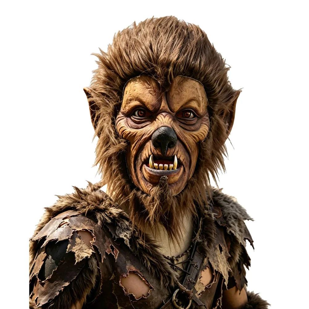 Realistic Werewolf Latex Mask with Brown Fur Cosplay Scary Wolf Beast Animal Latex Masks Halloween Carnival Party Costume Props
Realistic Werewolf Latex Mask with Brown Fur Cosplay Scary Wolf Beast Animal Latex Masks Halloween Carnival Party Costume Props