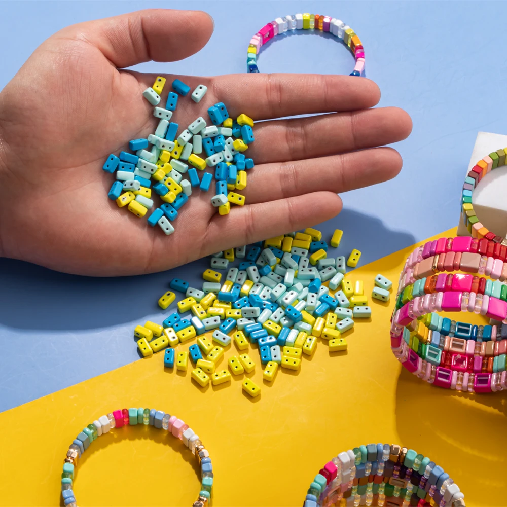 30pcs 4x8MM Enamel Beads for Jewelry Making Colorful Boho Bangle Handmade DIY Beads Rectangle Shape Elastic Bracelets Accessory
30pcs 4x8MM Enamel Beads for Jewelry Making Colorful Boho Bangle Handmade DIY Beads Rectangle Shape Elastic Bracelets Accessory