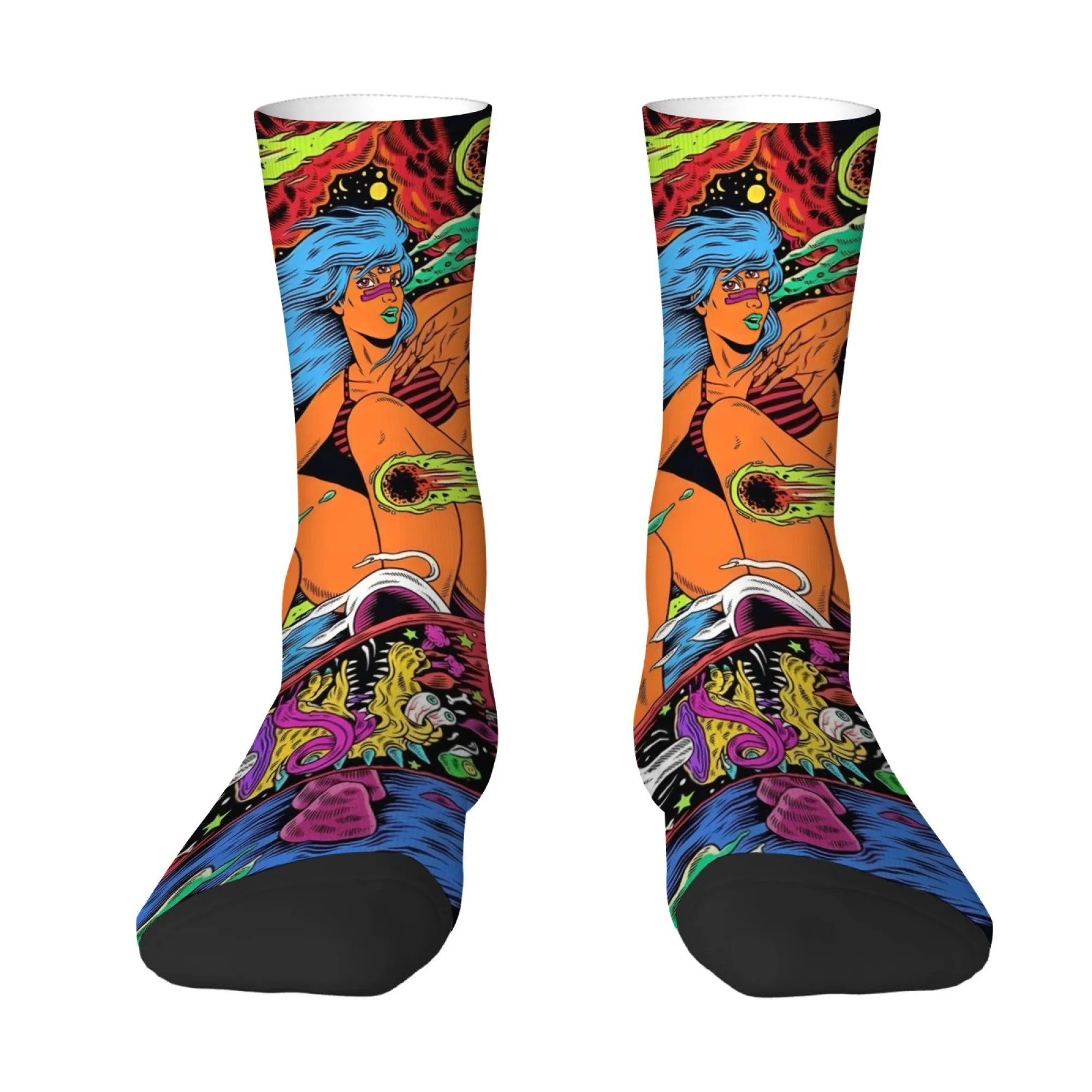 Psychedelic Space-themed Sexy Girl Print Mid-Calf Socks Retro Comic Strip Style Trendy Casual Comfortable Durable Soft Socks
Psychedelic Space-themed Sexy Girl Print Mid-Calf Socks Retro Comic Strip Style Trendy Casual Comfortable Durable Soft Socks
