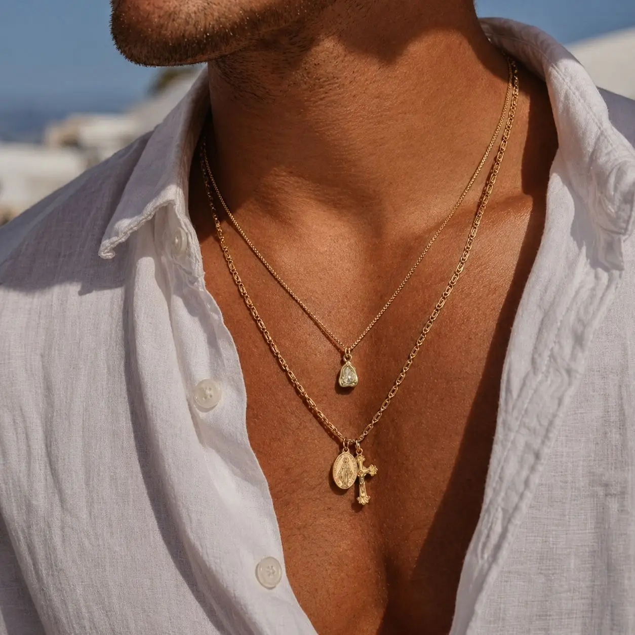 Fashion Necklace Men's Hip-Hop Niche High-Level Cross Pendant Clavicle Chain Men's Overlapping Jewelry
Fashion Necklace Men's Hip-Hop Niche High-Level Cross Pendant Clavicle Chain Men's Overlapping Jewelry