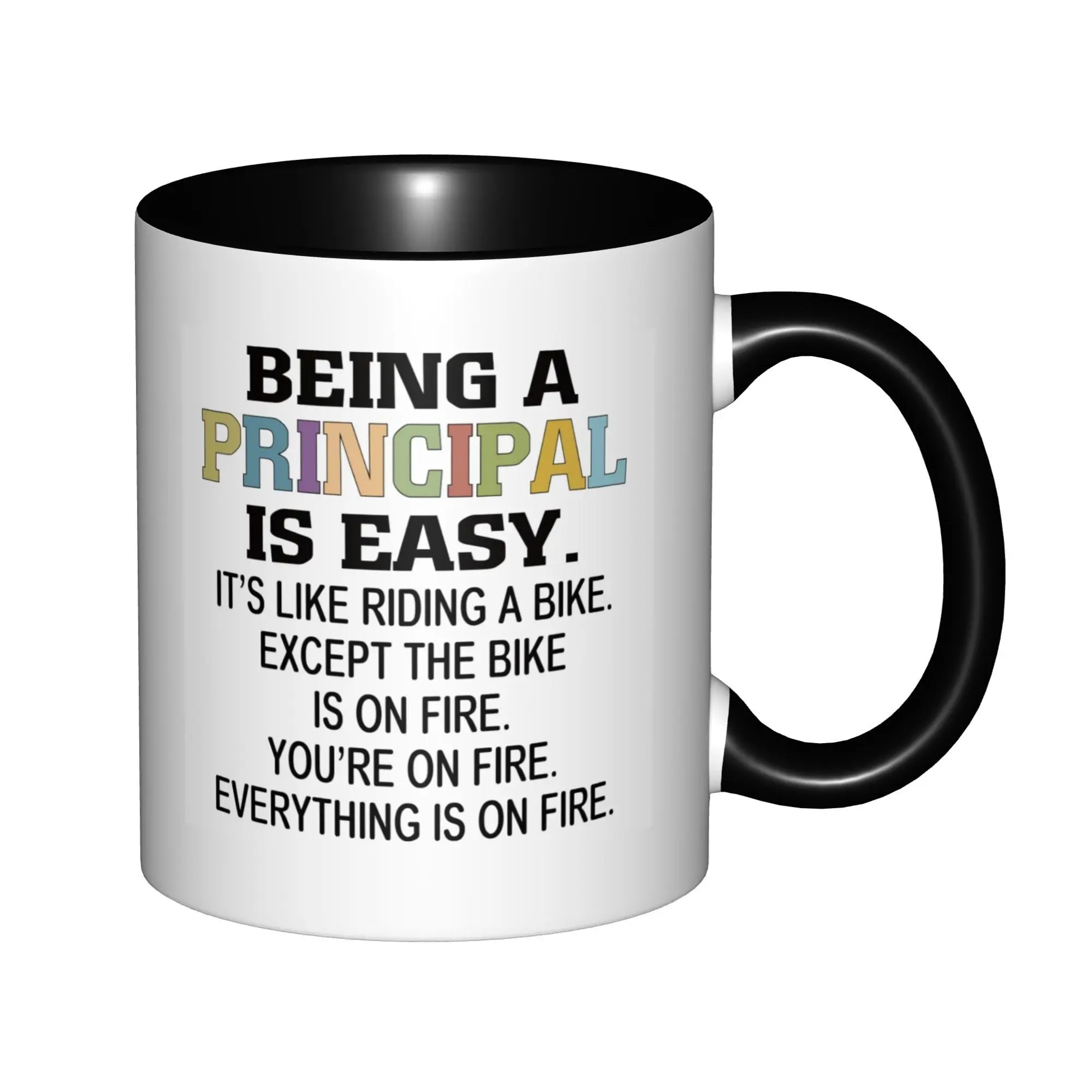Being a Principal is Easy Except the Bike is on Fire Mugs With Black Handle Birthday Coffee Mugs Ceramic Tea Cups 11oz
Being a Principal is Easy Except the Bike is on Fire Mugs With Black Handle Birthday Coffee Mugs Ceramic Tea Cups 11oz