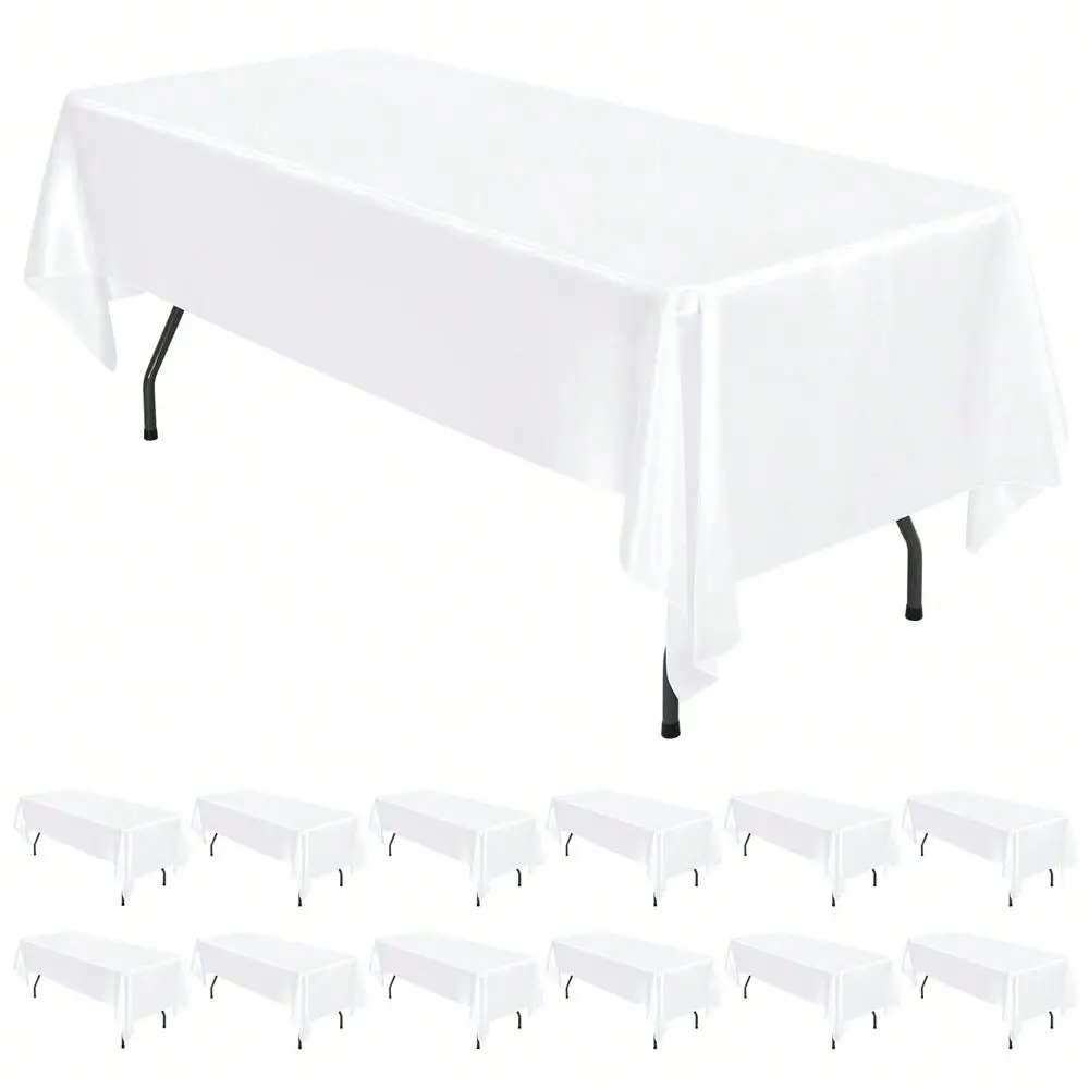 57x108 Inch Satin Table Cloth 12 Pack, Silky Smooth Rectangle Table Cover, Elegant Table Decoration for Wedding, Banquet and Outdoor Party
57x108 Inch Satin Table Cloth 12 Pack, Silky Smooth Rectangle Table Cover, Elegant Table Decoration for Wedding, Banquet and Outdoor Party