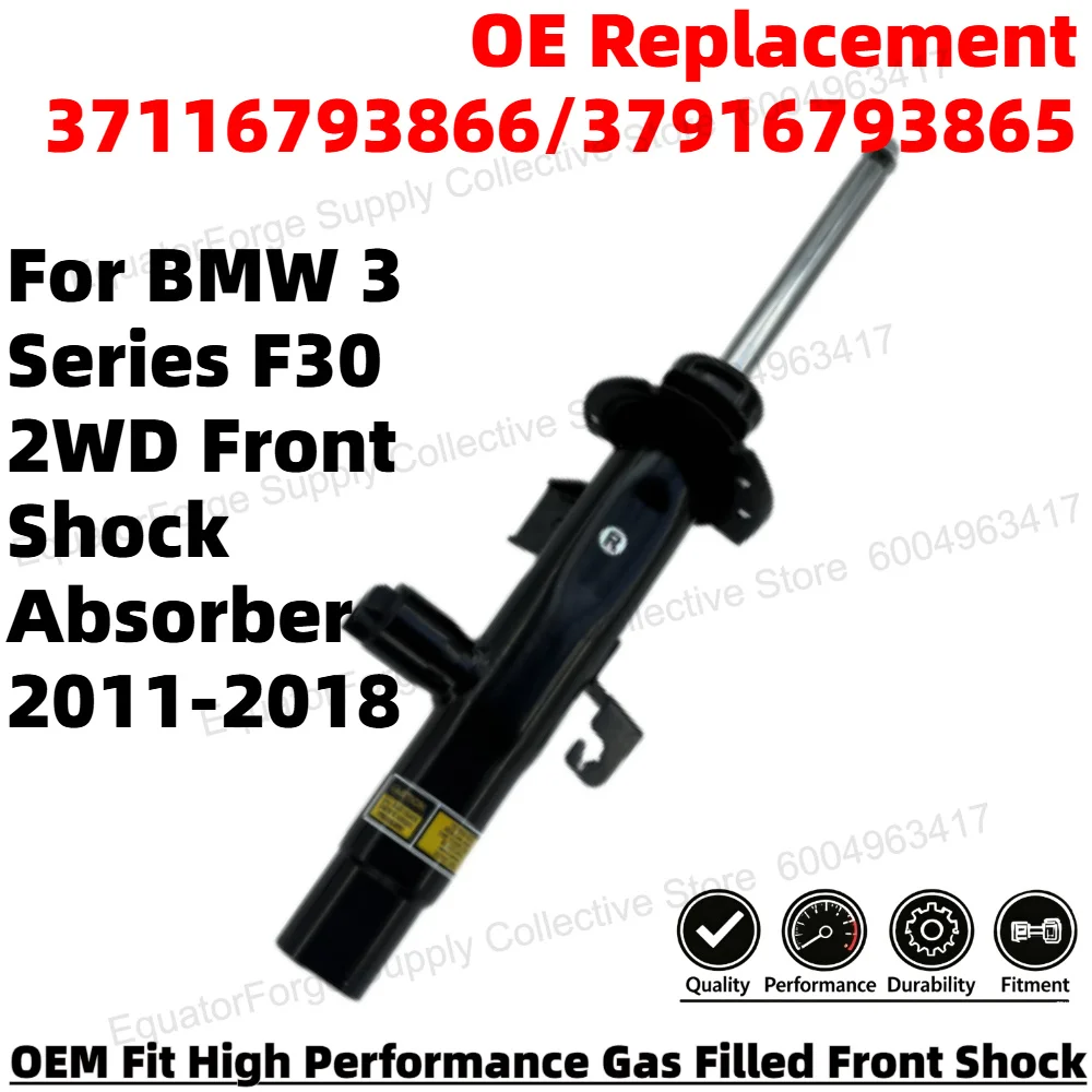 High Performance Durable Front Shock Absorber for BMW 3 Series F30 2WD Smooth Ride OE Replacement 37116793866/37916793865
High Performance Durable Front Shock Absorber for BMW 3 Series F30 2WD Smooth Ride OE Replacement 37116793866/37916793865