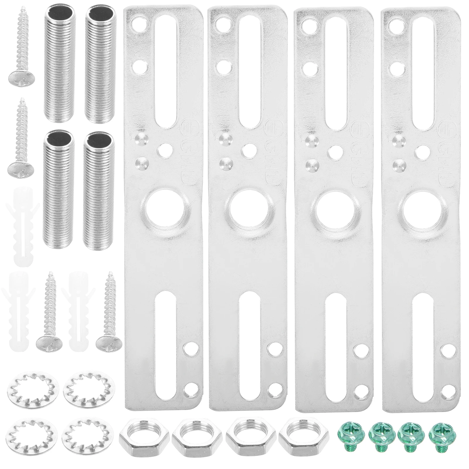 4Pcs Light Fixture Mounting Brackets Universal Ceiling Light Plate Crossbar Mounting Kit for Chandelier Ceiling Lamp Hardware
4Pcs Light Fixture Mounting Brackets Universal Ceiling Light Plate Crossbar Mounting Kit for Chandelier Ceiling Lamp Hardware