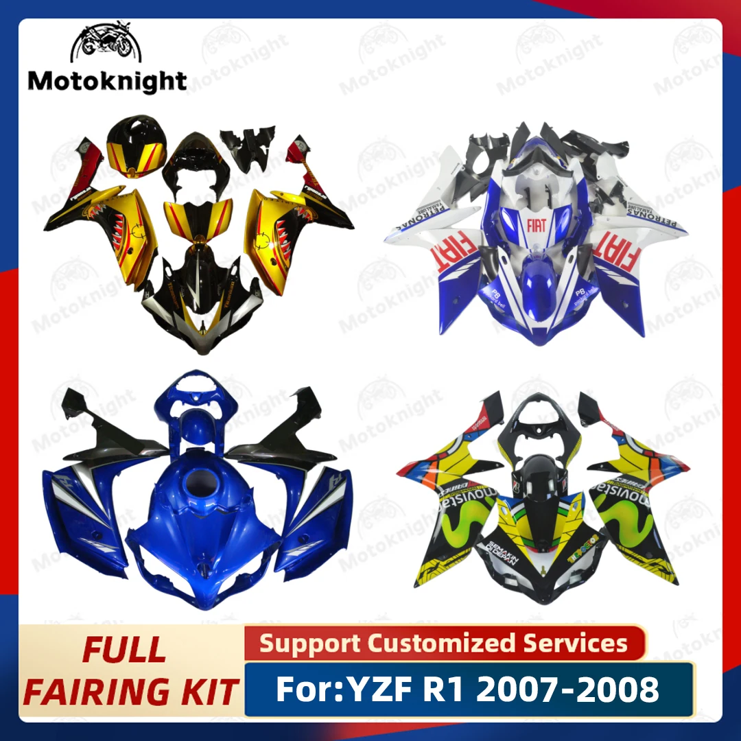Motorcycle Fairing Kit Fit For Yamaha YZF R1 2007 2008 ABS Injection Molding Full Set Fairings Bodywork YZF-R1 07 08
Motorcycle Fairing Kit Fit For Yamaha YZF R1 2007 2008 ABS Injection Molding Full Set Fairings Bodywork YZF-R1 07 08
