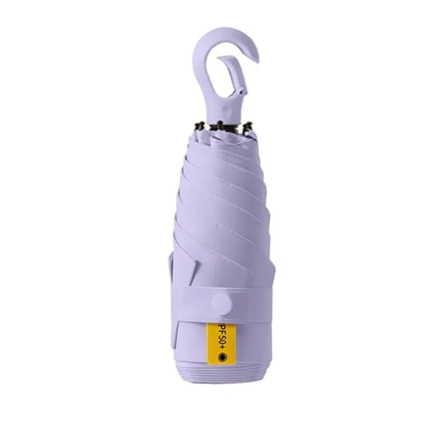 Mini Compact Folding Travel Umbrella with Carabiner Ring Handle, Fiberglass Ribs, UV Protection, UPF 50+ UV Sun Rain Protection
Mini Compact Folding Travel Umbrella with Carabiner Ring Handle, Fiberglass Ribs, UV Protection, UPF 50+ UV Sun Rain Protection