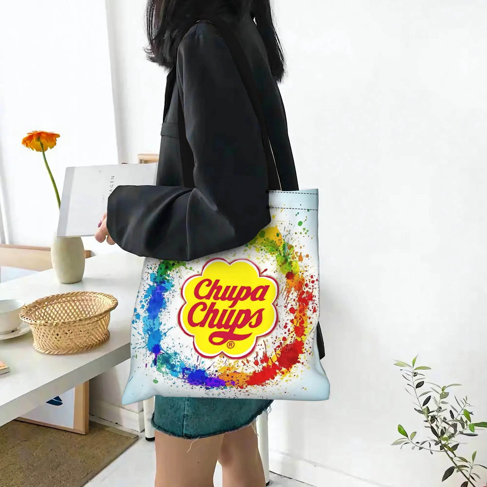 bags for woman 2026 Chupa Chups LOGO Reusable Double Sided Canvas Tote Bag Shoulder Handbag
bags for woman 2026 Chupa Chups LOGO Reusable Double Sided Canvas Tote Bag Shoulder Handbag
