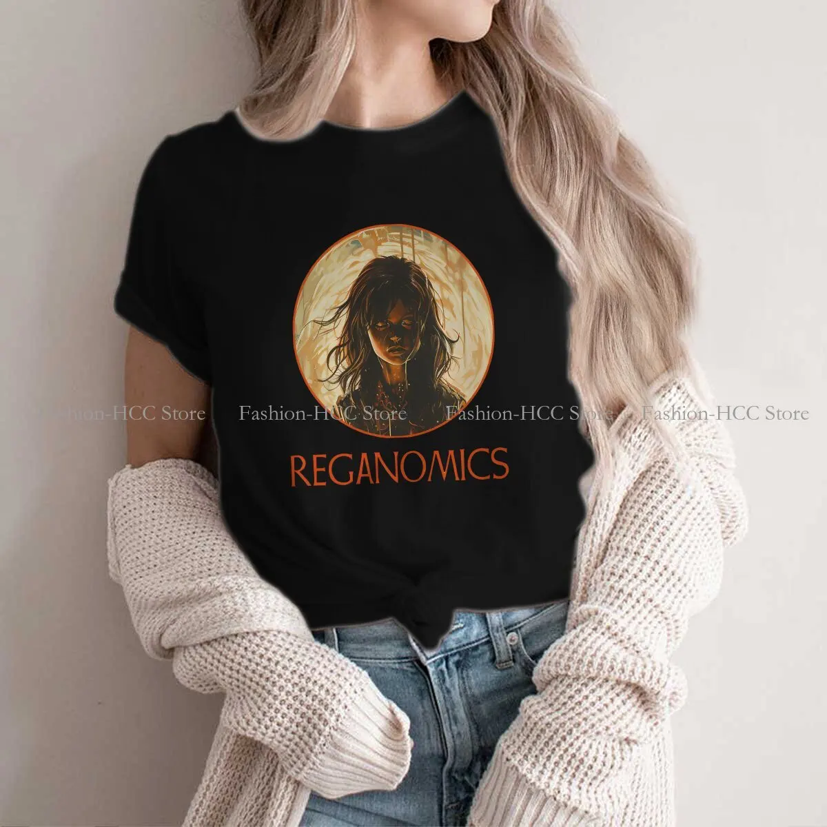 Reganomics Graphic Polyester TShirt The Exorcist Movie Style Tops Comfortable T Shirt Women Short Sleeve
Reganomics Graphic Polyester TShirt The Exorcist Movie Style Tops Comfortable T Shirt Women Short Sleeve