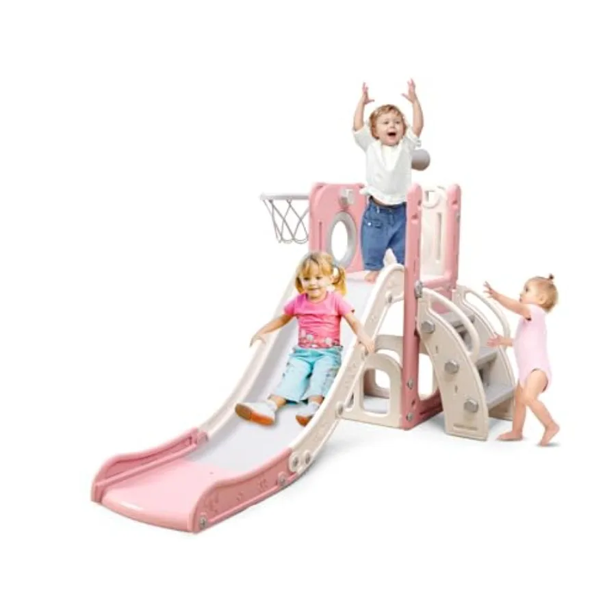 6 in 1 Toddler Playset with SlideToddler Slide Slide for with Basketball Hoop Ball Ring Toss Slide Toddler Playground Toddler S
6 in 1 Toddler Playset with SlideToddler Slide Slide for with Basketball Hoop Ball Ring Toss Slide Toddler Playground Toddler S